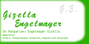 gizella engelmayer business card